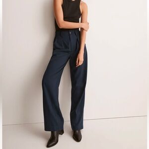 Madewell The Petite Neale Straight-Leg Pant in Drapeweave